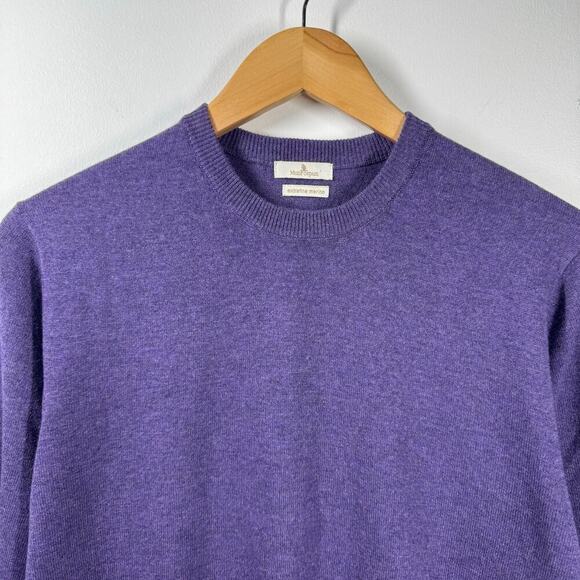 Munrospun Sweater Women Size 40 Purple Long Sleeve Crew Neck 100% Pure New Wool - Picture 2 of 6